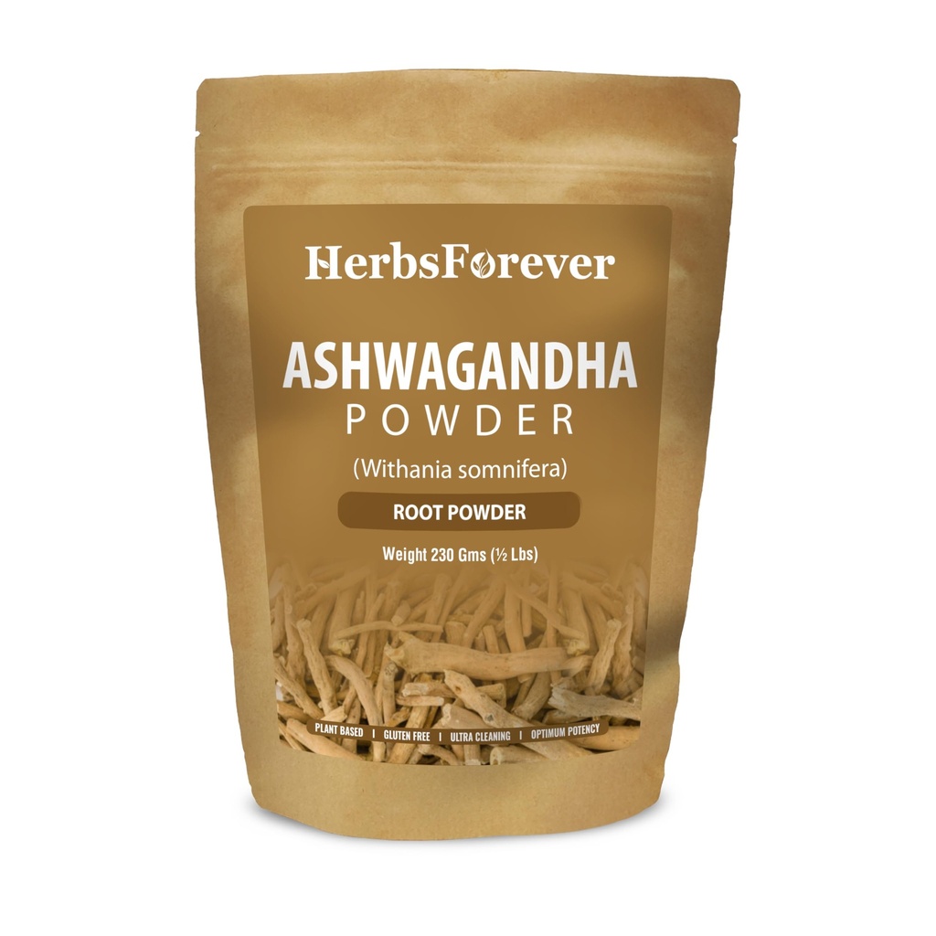 ZeliščaForever Ashwagandha Powder 230g I Winter Cherry, Non-GMO, Vegan, Gluten-free I Ayurved Stres-Buster podpira energijski booster, Vitalnost in pomlajevalnik splošno Wellness