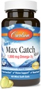 Carlson - Teen's Max Catch Minis, 1000 mg Omega-3s, zdravje možganov, podpora vidu, zdravje razpoloženja, 60 Softgels