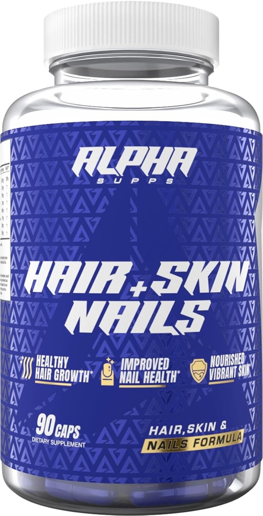 Alpha Supps las, koža, in nohti dodatek za ženske - Zdravje in moč HSN z biotin, kolagen, in vitamini za podporo rasti las, debelost in kožo Radiance - 90 kapsul