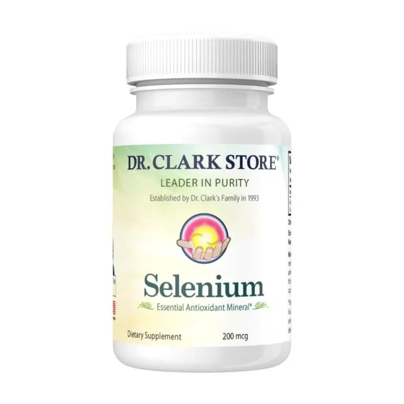 Dr. Clark Selen Dodatek 200 Mcg - Prehranske kapsule z eteričnim mineralom - izboljša delovanje ščitnice, imunske podpore - 100 kapsul