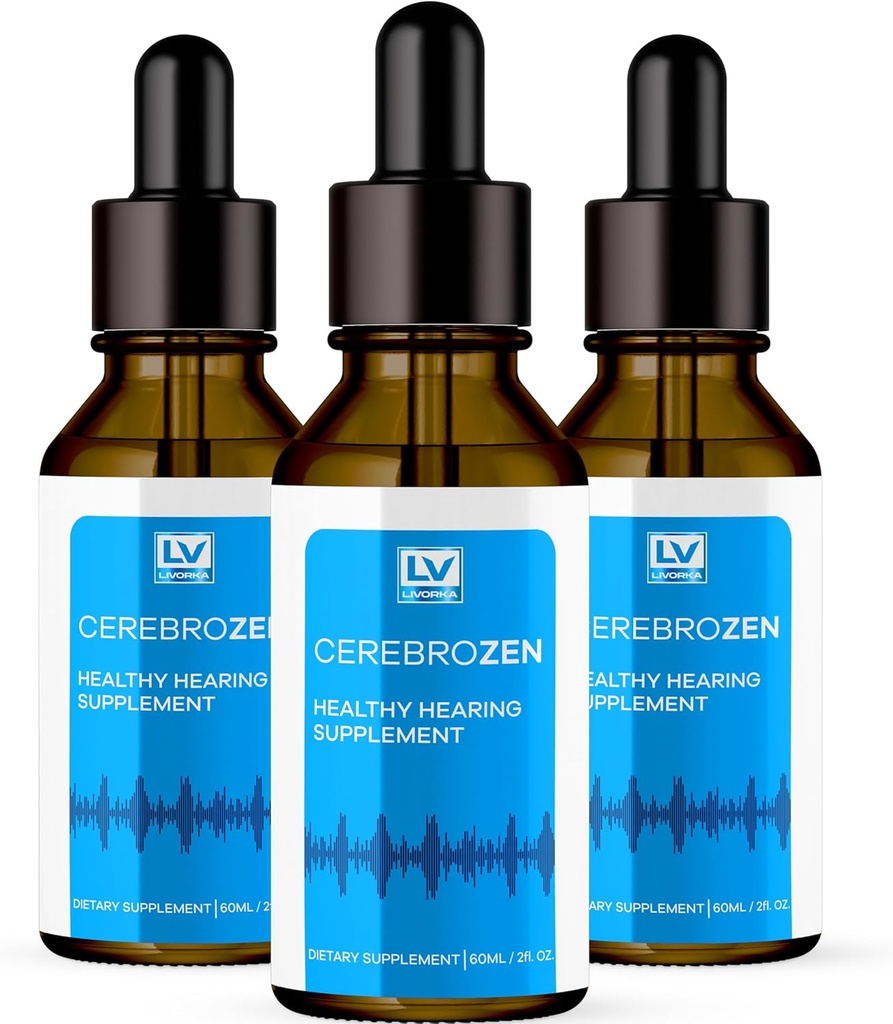 3 pakiranja - Cerebrozen kapljice za uho - Cerebrozen, Cerebrozen 24, Cerebrozen 360 slušna podpora, Cerebrozen kapljice, Cerebrozen Tekočina, Cerebrozen kapljice za ušesa, 3 steklenice za 3 mesece