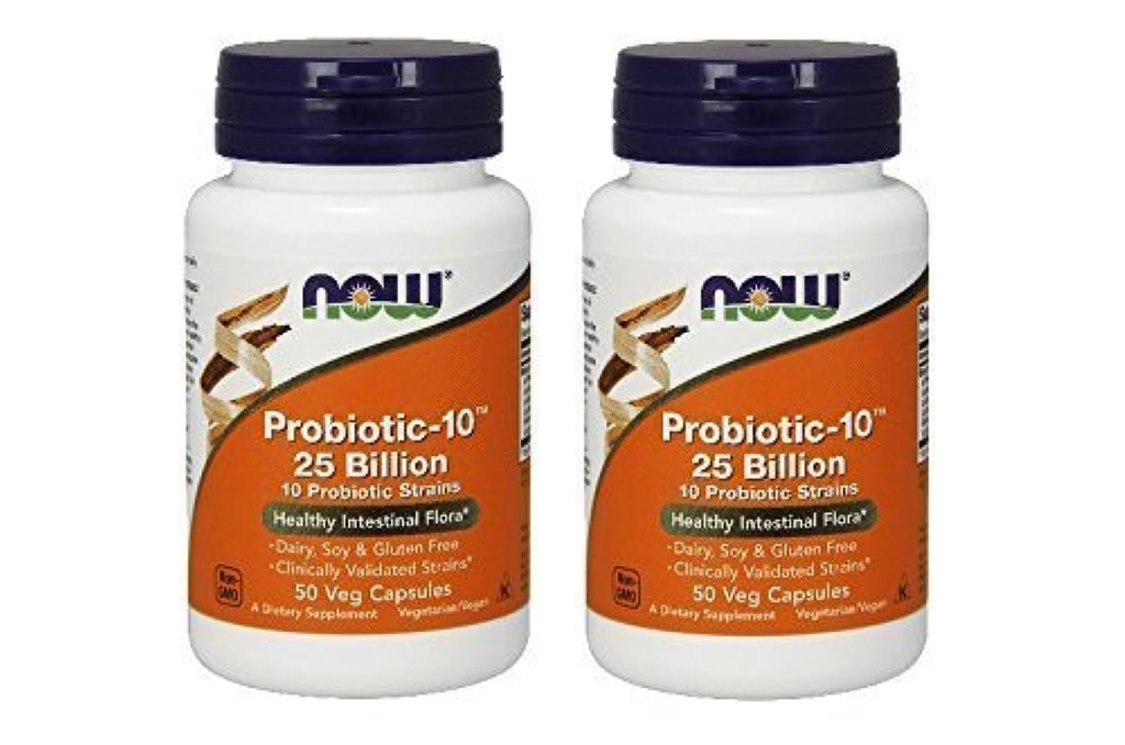 Zdaj Probiotic-10 25 milijard, 50 Število (Pack od 2)