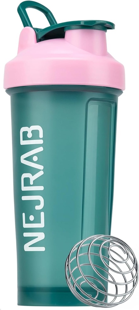 Steklenica za stresanje beljakovin - Športne stekleničke za mešanje in stresanje beljakovin - 28 Oz, Leak-Proof, shaker skodelice za beljakovinske napitke, Pre-workout (zelena), Medij, NJB 28-Oz