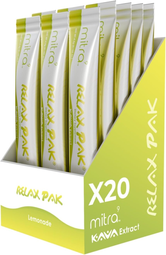 Mitra9 Kava Powder RelaxPak - limonada Kava Ekstrakt Powder Packets 