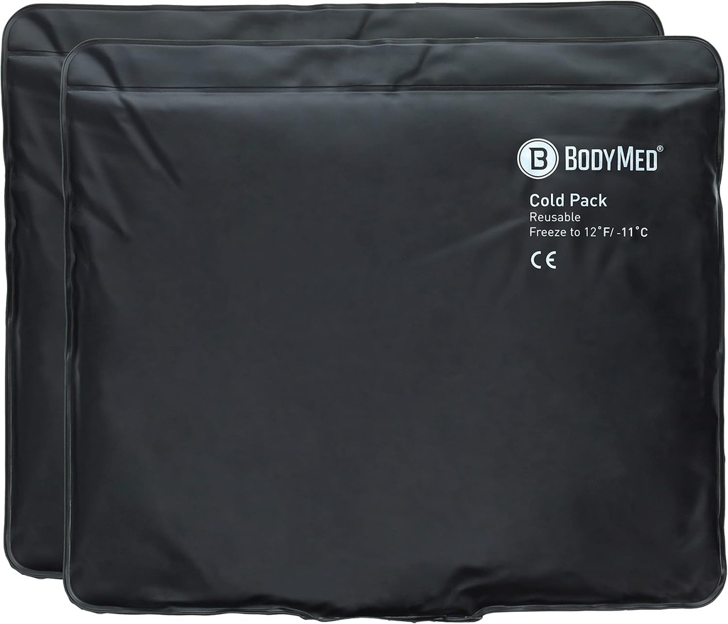 BodyMed Heavy Duty Reabilitable Uretan Ice Pack (2-Pack) za koleno, roko, komolec, ramena, nazaj - Profesionalna stopnja hladne terapije za poškodbe, bolečine, otekanje, modrice - 14 v. x 12 v. (Standard)