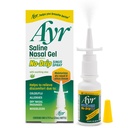 Ayr Saline Nasal Gel No-drip Sinus Spray z blažilno Aloe Vera, 0,75 Fl Oz Spray Steklenica, (paket po 1)