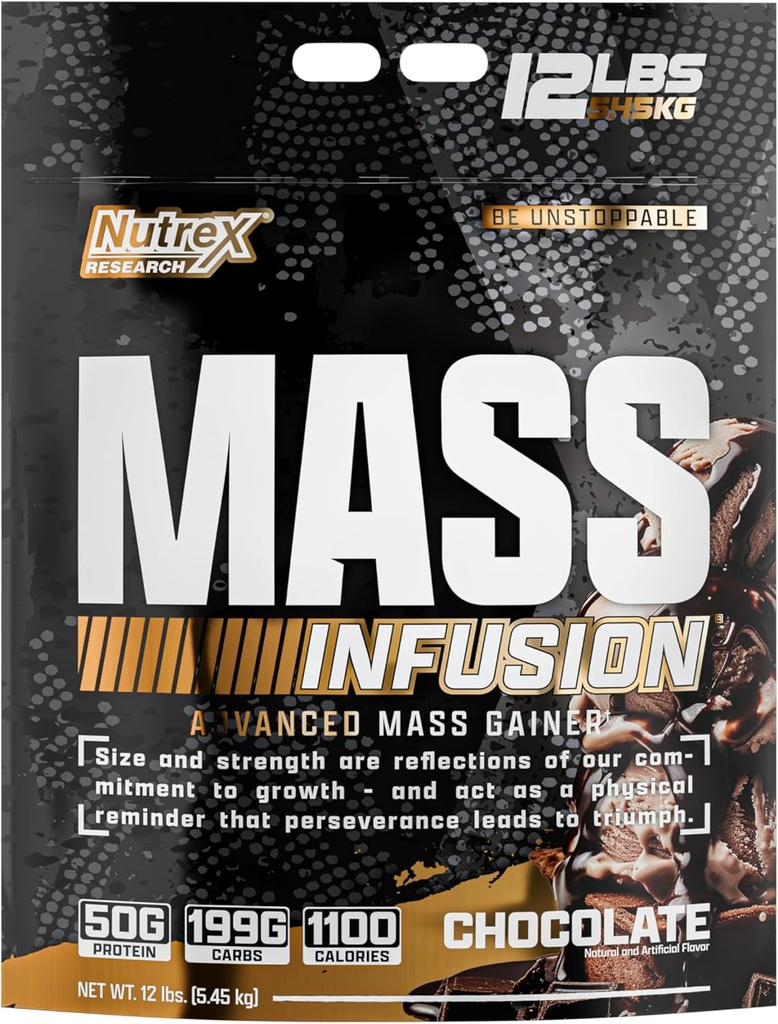 Nutrex Mass Infusion Chocolate Advanced Mass Gainer Protein Powder 