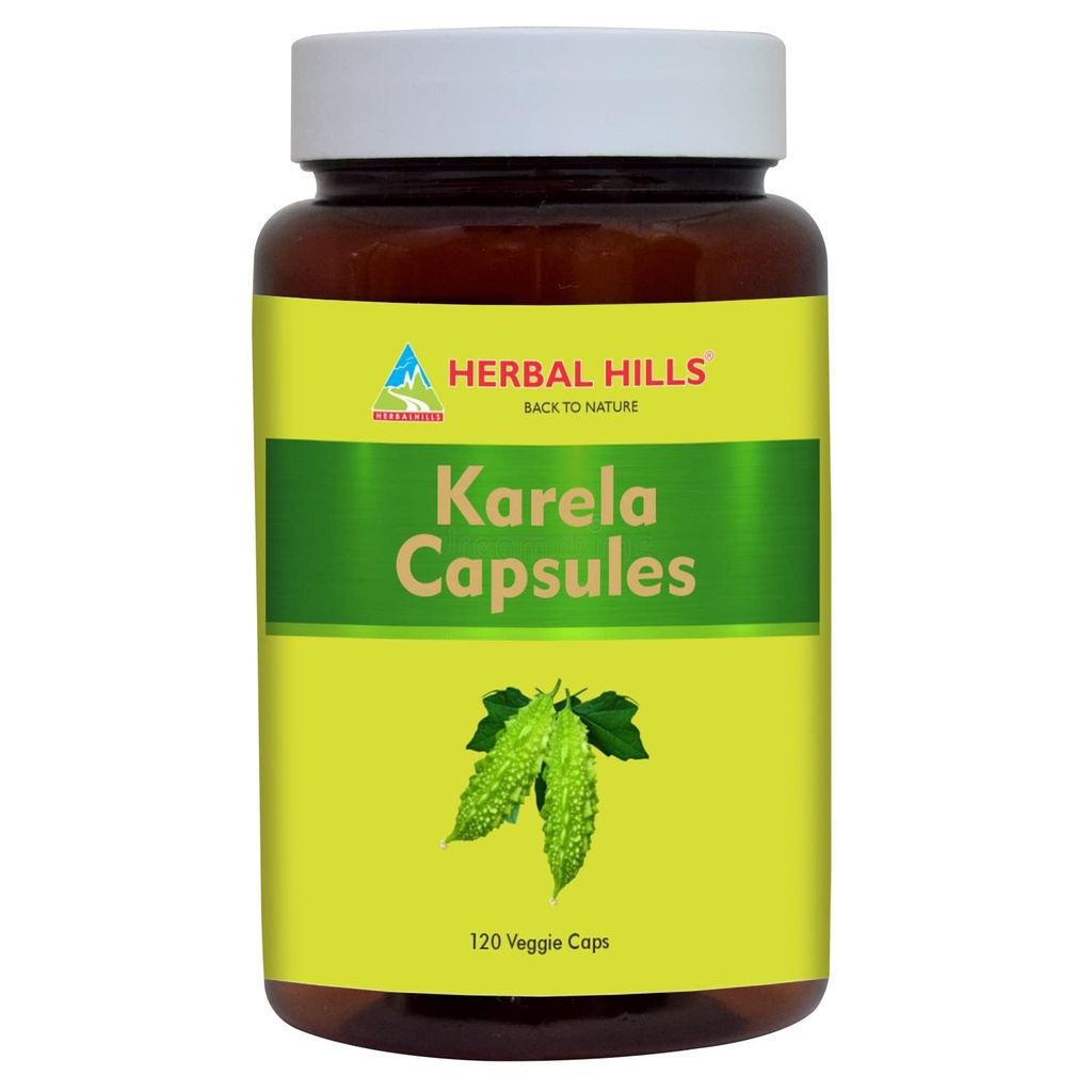 HERBAL HILLS grenka melona/grenka gourd/karela kapsule (Momordica Charantia) 