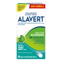 Alavertska alergija 24 urna relief, svež okus mete, oralno dezintegrirane tablete alergije, antihistaminik, loratadin 10 mg, 60 število