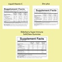 KILDLIFE ESSENTIALS Otroci Imunska podpora Bundle - Tekoči vitamin C, Bezgove jagode in tekoči cink za dojenčke, malčke in otroke