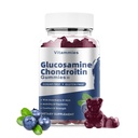 Glukozamin Chondroitin Gumies z MSM & Elderberry Extra Jakost - skupna podpora, Antioksidant Imunska podpora Dopolnilo za odrasle, moške in ženske Minerali, koencim Q10, DHA- 60 borovnice Gumies