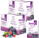 Ener-C Sugar Brez sladkorja Mešanica multivitaminske pijače - Vitamin prašek za vodo, elektroliti v prahu brez sladkorja, Hydration Boost Packets, Zero Sugar, Vitamin C & B12 Dopolnilna tekoča mešanica - Mešana jagoda, 60 Število