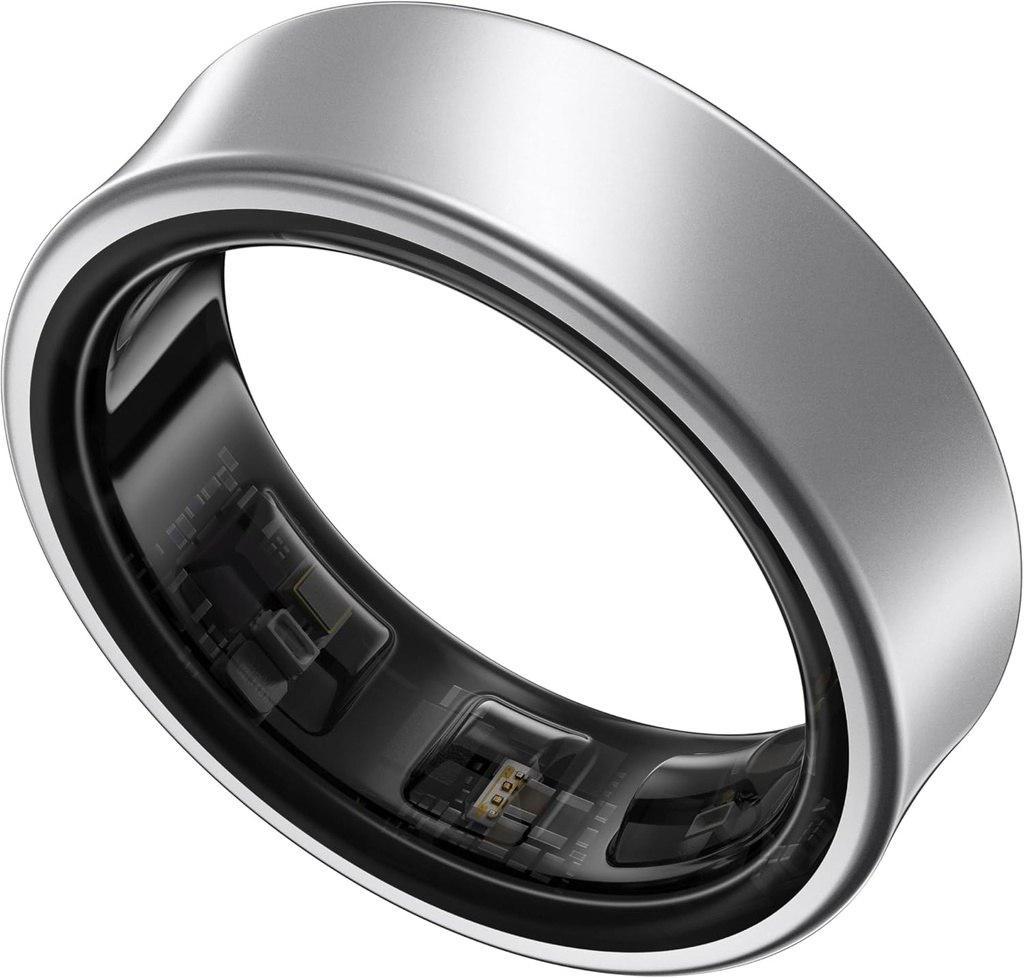 SAMSUNG Galaxy Ring, AI Smart Ring, Size First w/Size Kit, No App Naročnina, Fitnes Monitor, Sleep Tracker, Do 7-dnevno baterijo, Velikost 8, Titanium Silver [US različica, 1Yr Proizvajalec Garancija]