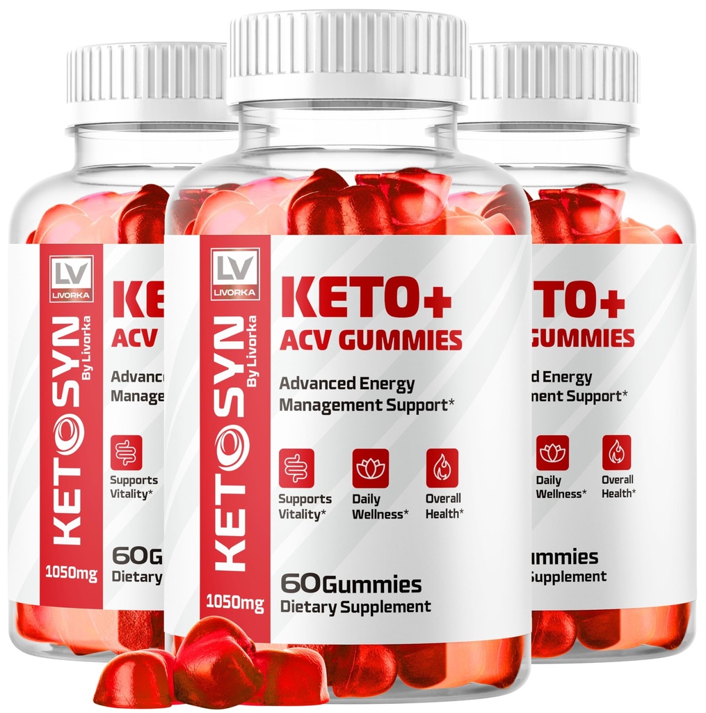 LIVORKA (3 pakiranja) Ketosyn ACV Gumies, Keto Syn Gumies, Ketosyn Keto Plus ACV Gumies, Ketosyn Keto ACV Gumies, Keto Syn ACV Gumies 1050 MG, Keto ACV Gumies Ketosyn, 180 Gumies za 3 mesece