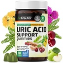 BIO KRAUTER Podpora za sečne kisline Gumiji - 60 Veganski žveči - Podpora za sečne kisline w/Tart Cherry & Chanca Piedra 4:1 Ekstrakti - Naravna ledvica dodatek w/mlečni osat in kurkuma