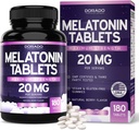 Melatonin 20mg tablete za odrasle (180 Count) - hitro raztopite z 20mg melatonina na tableto - visoka potenca, Gluten-free, Non-GMO, Vegan - mešane Berry Flavor - Bulk Supply - ZDA Made