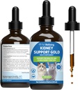 Pet Wellbeing Ledvična podpora Zlato za mačke - Podpira zdravo delovanje ledvic, Tekočina Ravnotežje, energijske ravni, Rehmannia, Dong Quai - Veterinarsko-formulirani zeliščni dodatek 4 oz (118 ml)