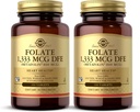 Solgar Folat 1,333 mcg DFE (Metafolin 800 mcg) - 100 tablet, pakiranje 2 - prednatalni vitamin - brez glutena, brez mleka, Košir - 200 skupno serviranje