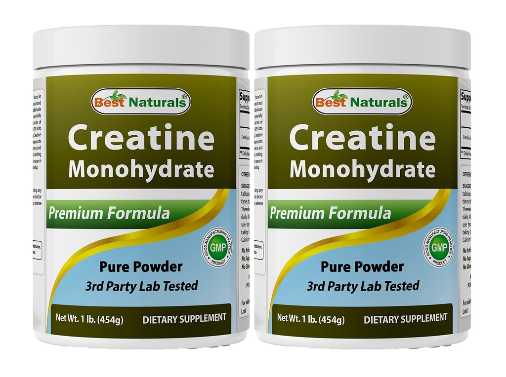 Najboljši naravni kreatin monohidrat 1 Lb čisti prašek (1 LB (paket po 2))