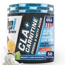 BPI Sports CLA+Carnitine – CLA L Carnitine & Linoleična kislina – L Carnitine Dodatek za hujšanje, Presnova & Lean Muscle – Kofein Free – Sadni Punch – 50 Serving – 12.34 oz