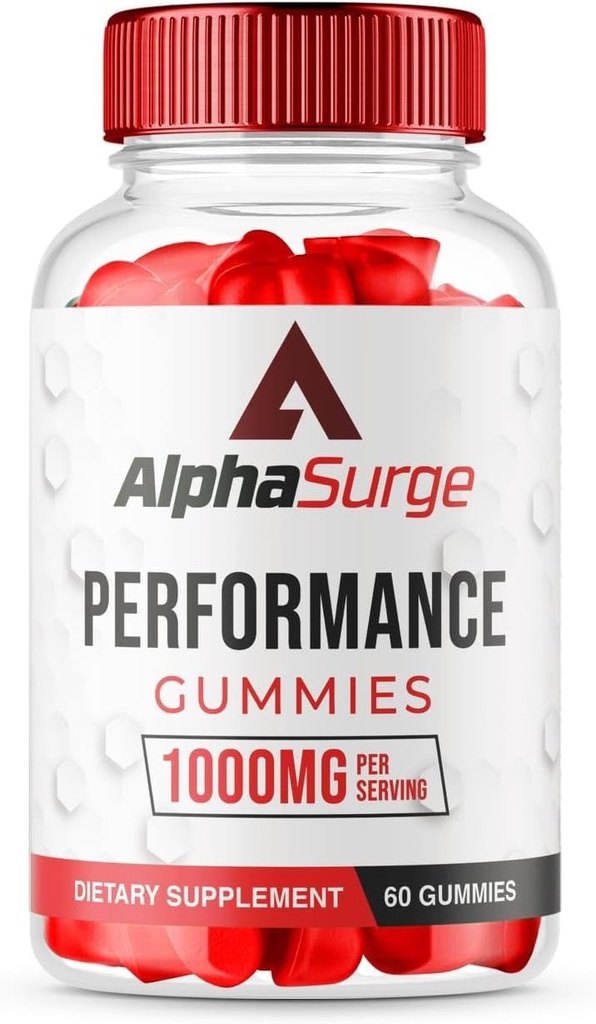(1 pakiranje) AlfaSurge Gummies za moške, Alfa Surge Napredno Formula Gummies z 1000 MG Žvečljive, AlfaSurge naravne sestavine Gummies (60 Gummies)