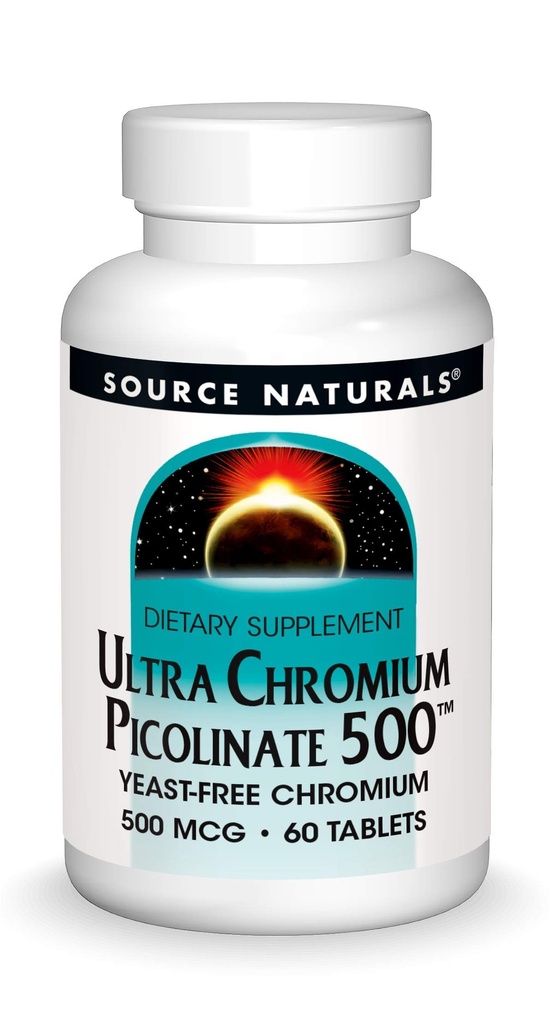 Vir Naturals Ultra Chromium Pikolinat 500 mcg Yeast-free dietary dodatek - 60 tablet