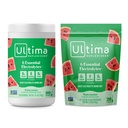 Ultima Replenisher Electrolyte Powder Drink Mix Bundle – Sladkor brez lubenice, 90 Serving Canister in 20 Stickpacks – 6 Elektroliti in minerali – Keto prijazno, Vegan, Non-GMO