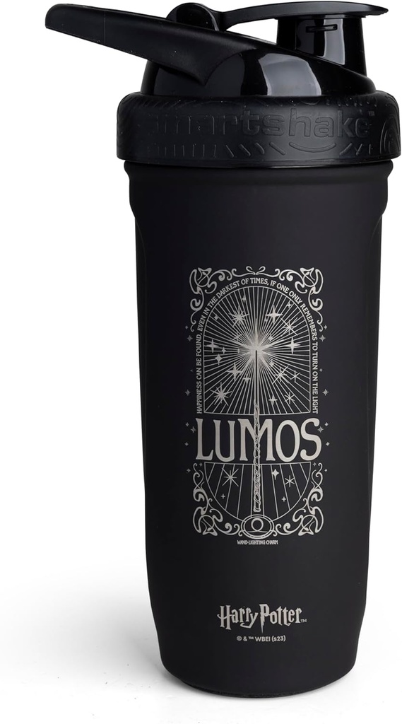Smartshake Resforce Nerjaveče jeklo Harry Potter Lumos Style Shaker steklenica (900 ML /30oz) 