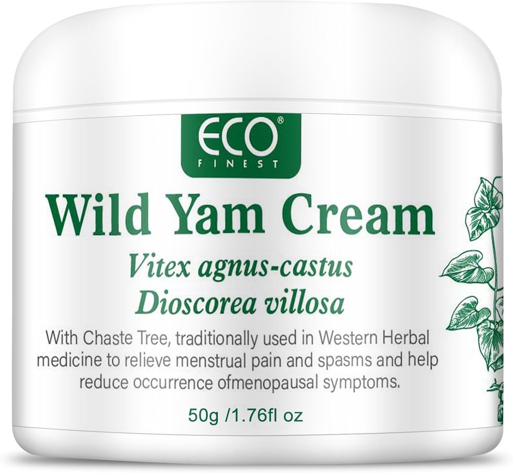 WFDL Wild Yam krema za Hormonovo ravnovesje, organska Yam krema s Chasteberry, Aloe & Vitamin E za menopavze Relief, Soothes Night Sweats & Hot Flashes, Eases Mood Swingers (1,76 OZ)