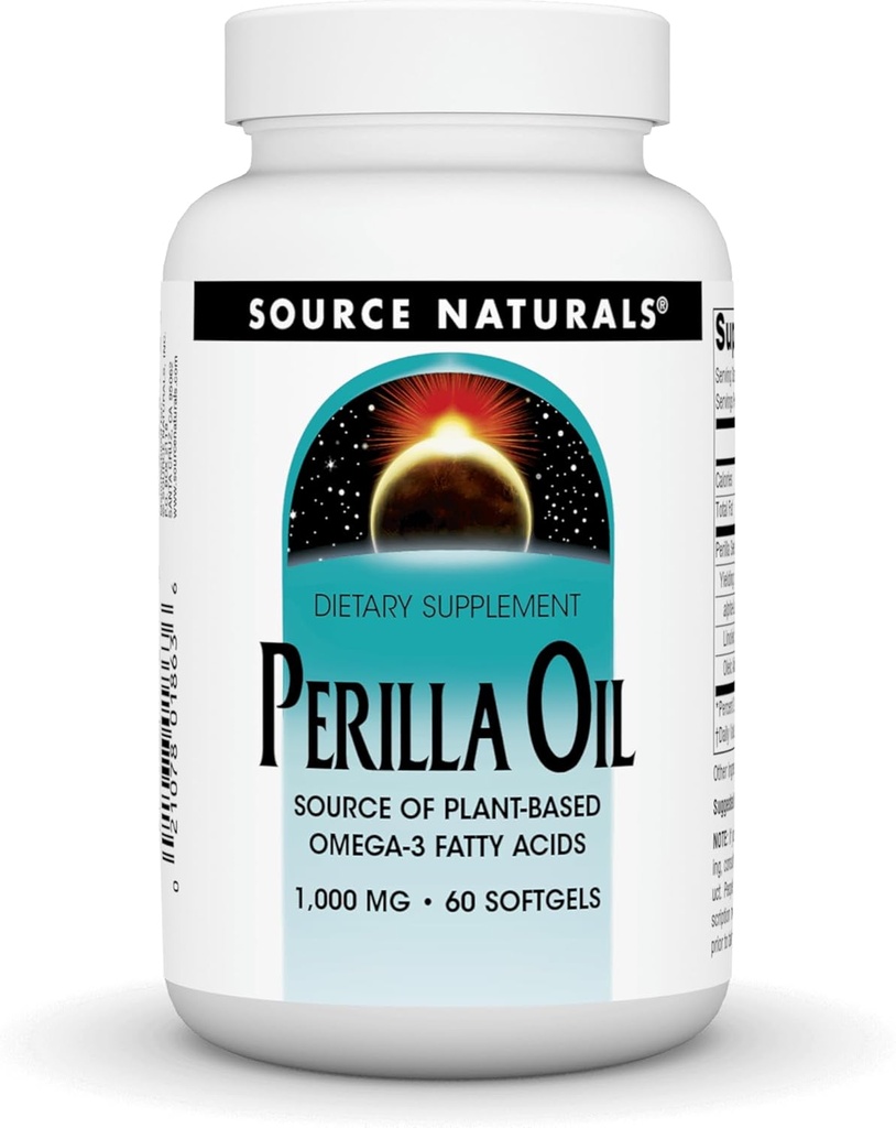 Vir Naturals Perilla Oil Vir rastlinskih omega-3 maščobnih kislin, 1000 mg - 60 Softgels
