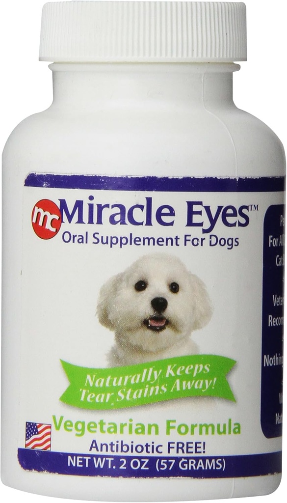 Čudežne nege Čudežne oči Oralno dopolnilo za pse, 2 Ounce, Probiotiki za zmanjšanje tear Stains, Vegetarian, Antibiotic Free