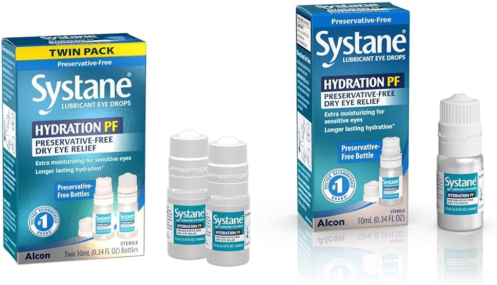 Systane Hydration Multi-Dose Konservativne-free kapljice za oči suho oko Relief Twin Pack (2x10ml) & Hidracija Pf Lubricant kapljice za oči 10ml