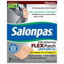 Salonpas Največja OTC moč Lidokain 4% bolečina lajšanje FLEX obliž, Naročite za do 8 ur, Neoporečna, Tanek, Fleksibilen, Lahek, Patch ostane na mestu, 7 obliži