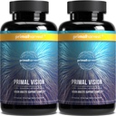 Primal žetev Primal Vision z luteinom, Zeaksantinom, vitaminom A in cinkom za zdravje oči, podporo modri svetlobi in vizualno jasnost 2 paket