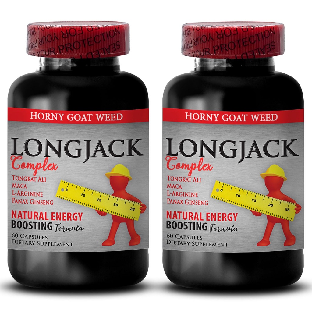 Naravne tablete za očarljivost moških povečanje velikosti in dolžine - LONGJACK velikost UP (All Natural Formula) - tongkat ali Extract - longjack za moške - tongkat ali Complex - 2 steklenice 120 Kapsule