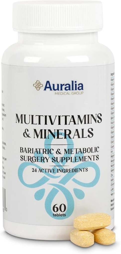 Bariatrični multivitamini z železovimi in kalcijevimi vitamini 1 na dan Gastrični rokavi Obhodni kirurški posegi Bolniki Dopolnila 60 tablet (2- mesecska zaloga)