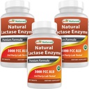 Best Naturals, hitro delujoča encima laktaze, 3000 FCC ALU, 180 tablet (180 tablet (3. paket)