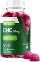 Viteey cink Gummies za ženske in moške - Imunska podpora dodatek - 30mg - Vegan, želatina brezplačno, Non GSO - 60 Count