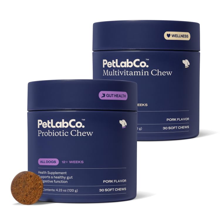 PetLab Co. – Multi-Vitamin & Dog probiotični paket: Žvečljivi multivitamini za pse podpora Zdravje in pes probiotiki za podporo srbeče kože, občasno ohlapna stoli, in zdravo Yeast proizvodnjo
