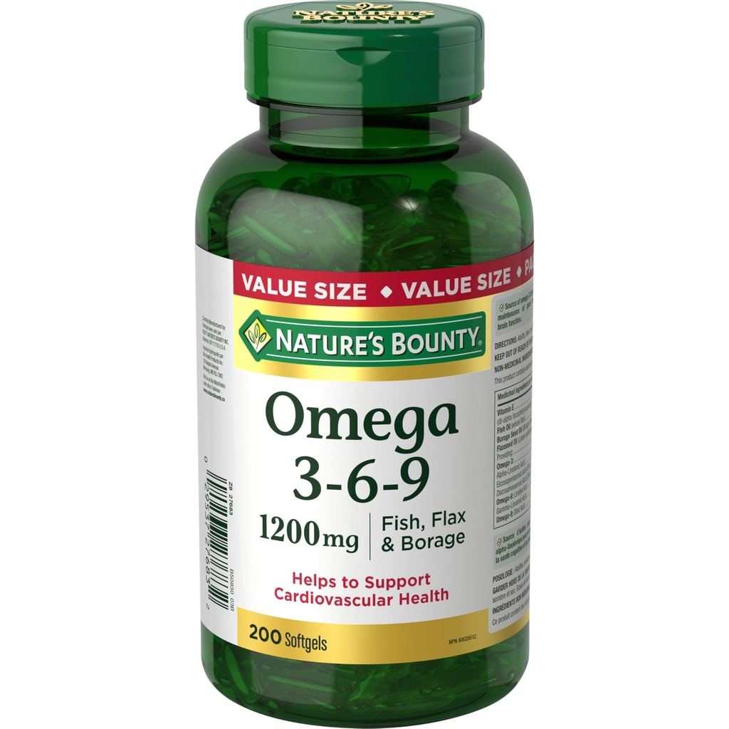 Bounty narave Omega-3-6-9 1200mg 200 število