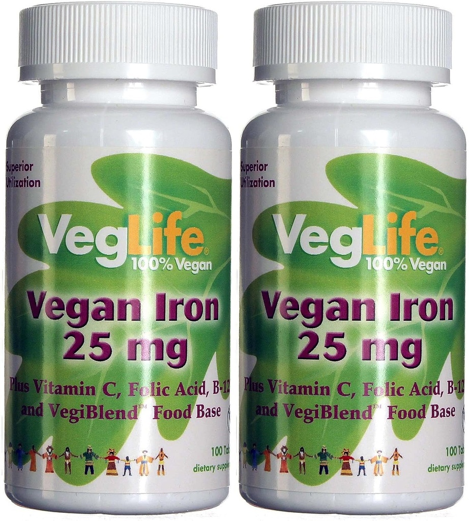 VegLife vegansko železo 25 mg 