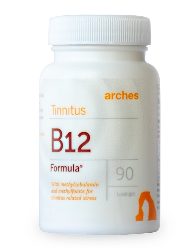 Arches Tinitus B12 Formula – Metilfolate 400 mcg, Metilcobalamin 1000 mcg, 90 Lozenges, 3 Mesec dobave