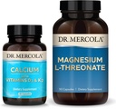 Dr. Mercola Magnezijev L-treonat in kalcij z D3 & K2, 30 Serving, prehranska dopolnila, zdravje kosti, ne-GMO
