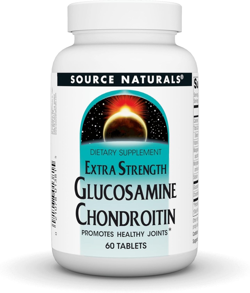 Vir Naturals Dodatna moč glukozamin hondroitin, spodbuja zdrave sklepe*, 60 tablet