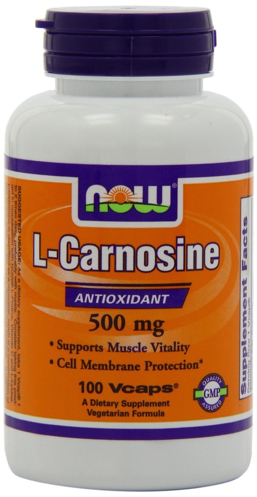 Now Foods, L-karnozin 500mg 100 VegiCaps (Pack z 2)