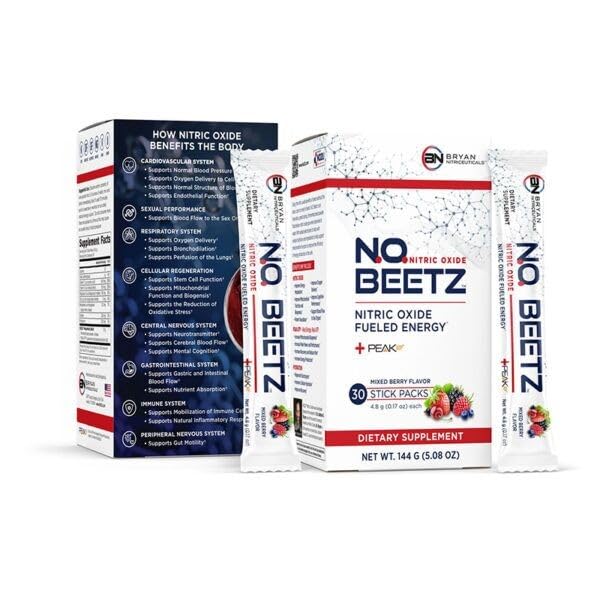 N.O. Beetz Dušikova oksidna energija Boost dodatek, Hidracija & Celularna energija Izboljšava, Mešanica vitaminov in mineralov (30 strežnikov)