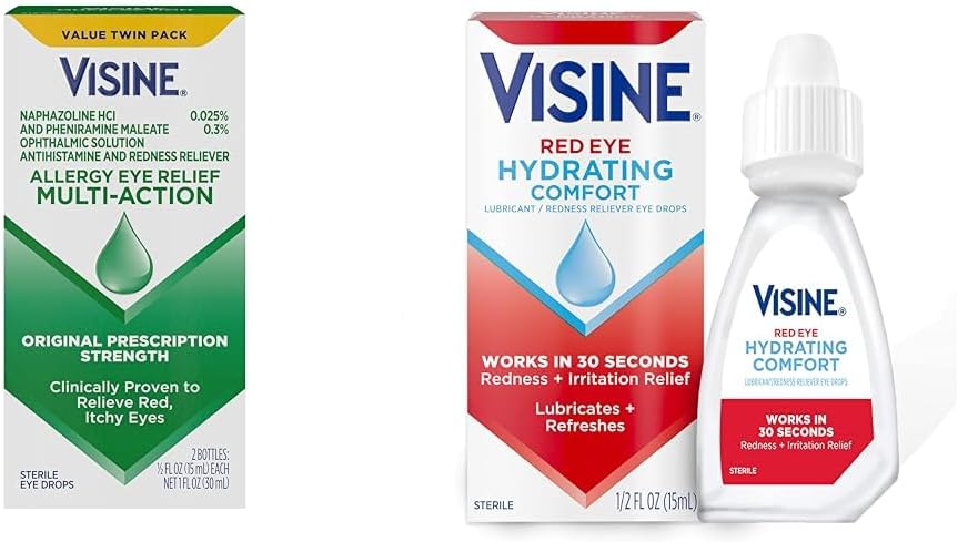 Vizine Alergija Oko Relief kapljice Red Eye Hydrating Comfort kapljice, 0. 5 fl. oz (Pack po 2)