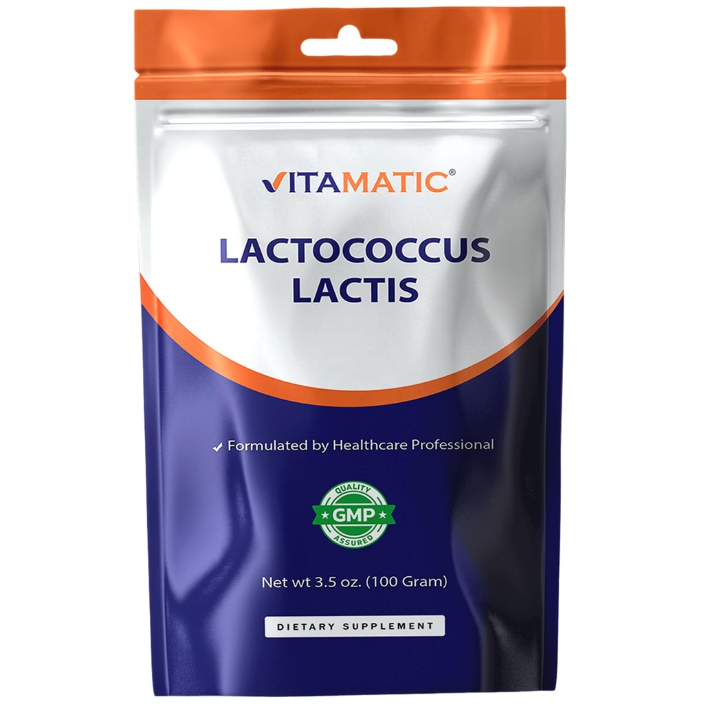 Vitamatski Lactococcus Lactis Probiotic Powder - Prebavna zdravstvena podpora - 100 Gram (3.5 OZ) - 100 Servisi