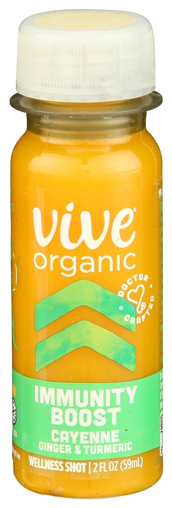 Živa organska imuniteta Boost Cayenne, Ginger & Turmeric Shot (2oz steklenica)