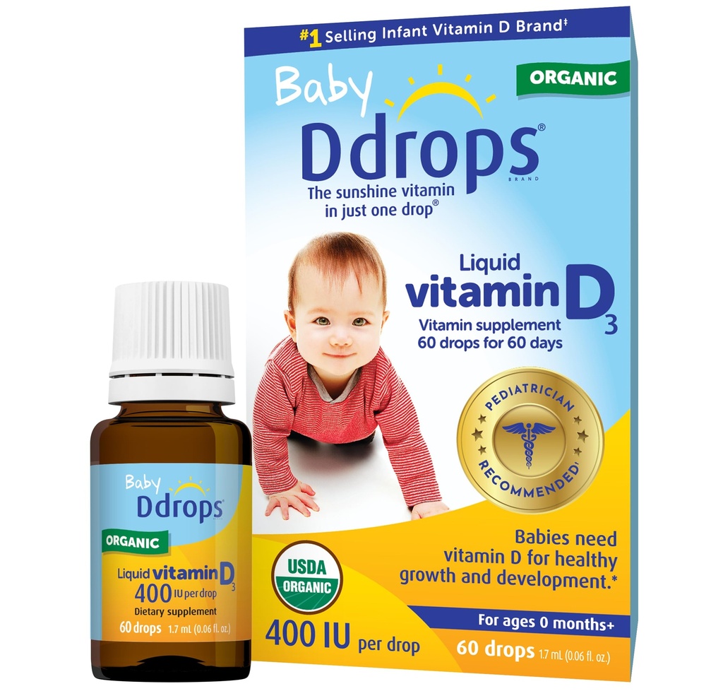 Ddrops Baby 400 i.e., vitamin D, 60 kapljic 1,7 ml (0,06 Fl. Oz (paket po 1))